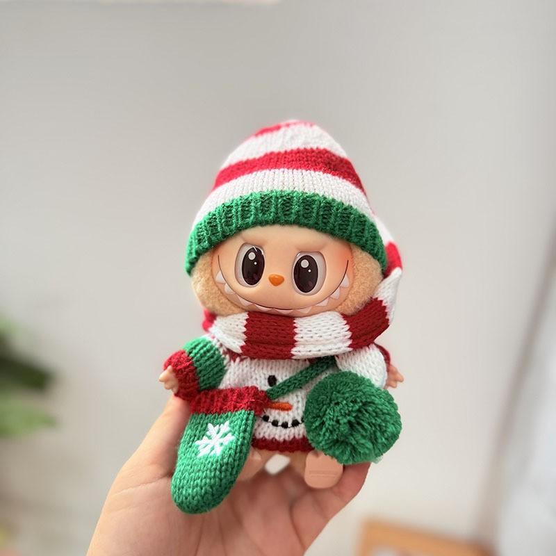 The First, Second and Third Generations of Christmas Baby Clothes Wear 17cm Pendants, and The Clothes Sit with Colored Beads Christmas Set.