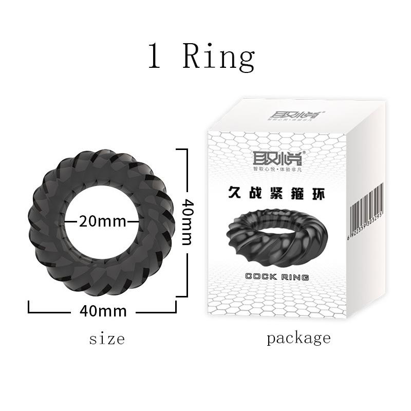 Male Penis Cock Ring Delay Ejaculation Scrotal Binding Ball Stretcher Penis Enlargement Silicone Cockring Sex Toy For Men
