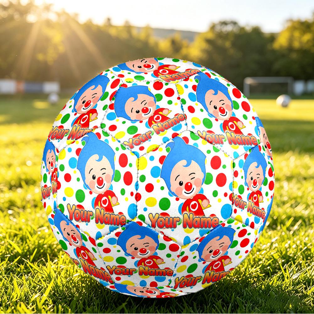 Custom Name Text Size 5 Football,El Payaso Plim Plim Standard Training Soccer Ball