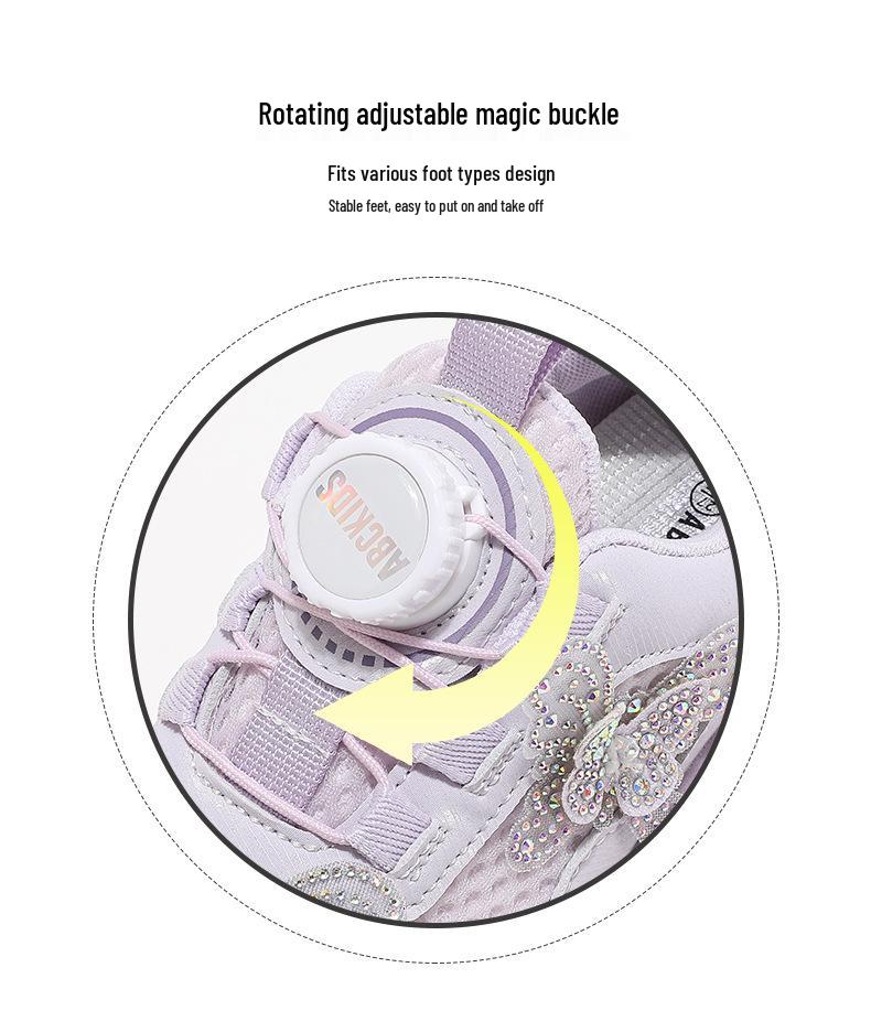 ABCkids Girls' Autumn Mesh Bow Sneakers - Street Style Casual