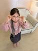 Girls' Retro Autumn Long-Sleeve Top - Cute, Comfy, Single-Shoulder Design