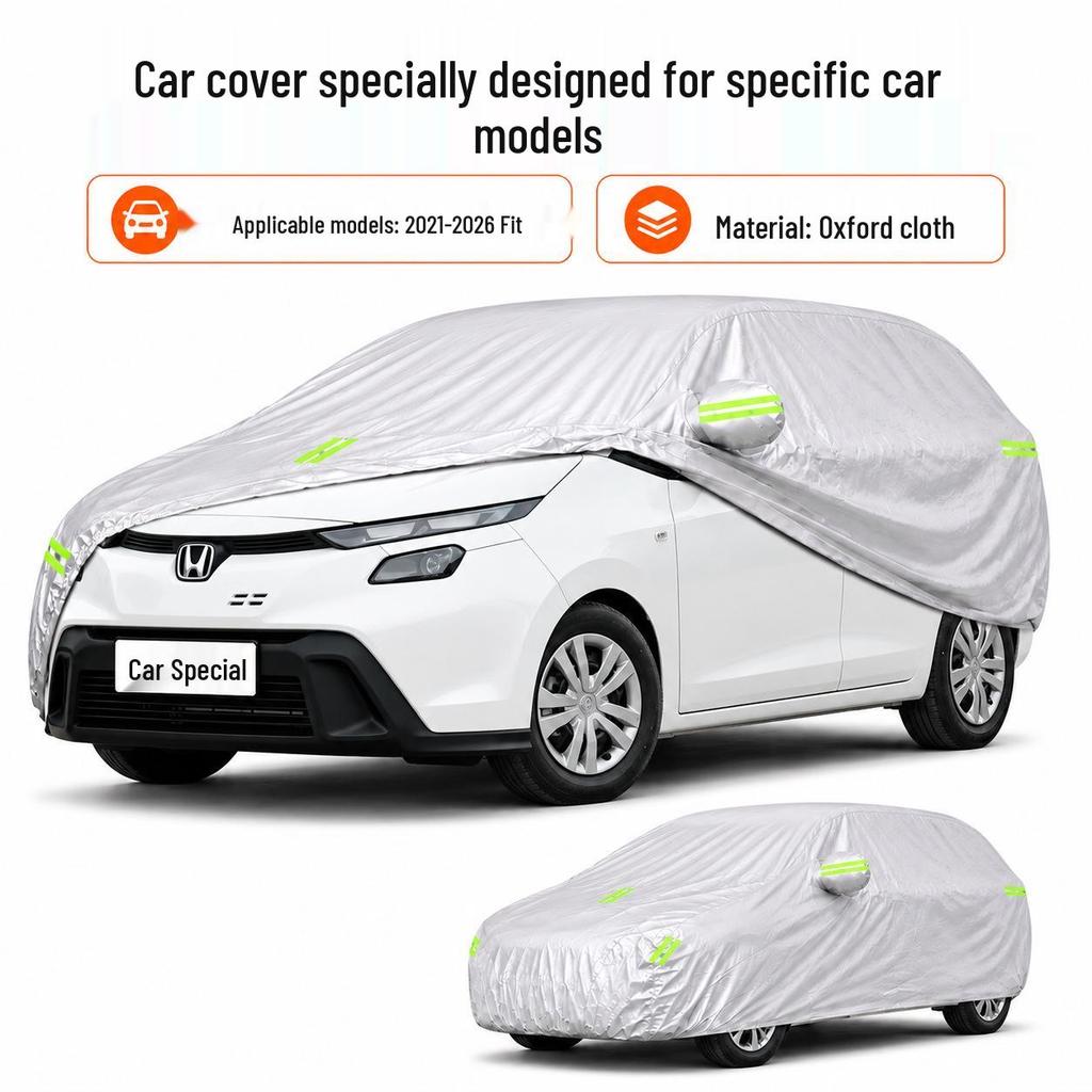 Honda Fit Car Cover: Waterproof, Heat Insulating, Sun-Protective, Universal All-Season Oxford Cloth Coat