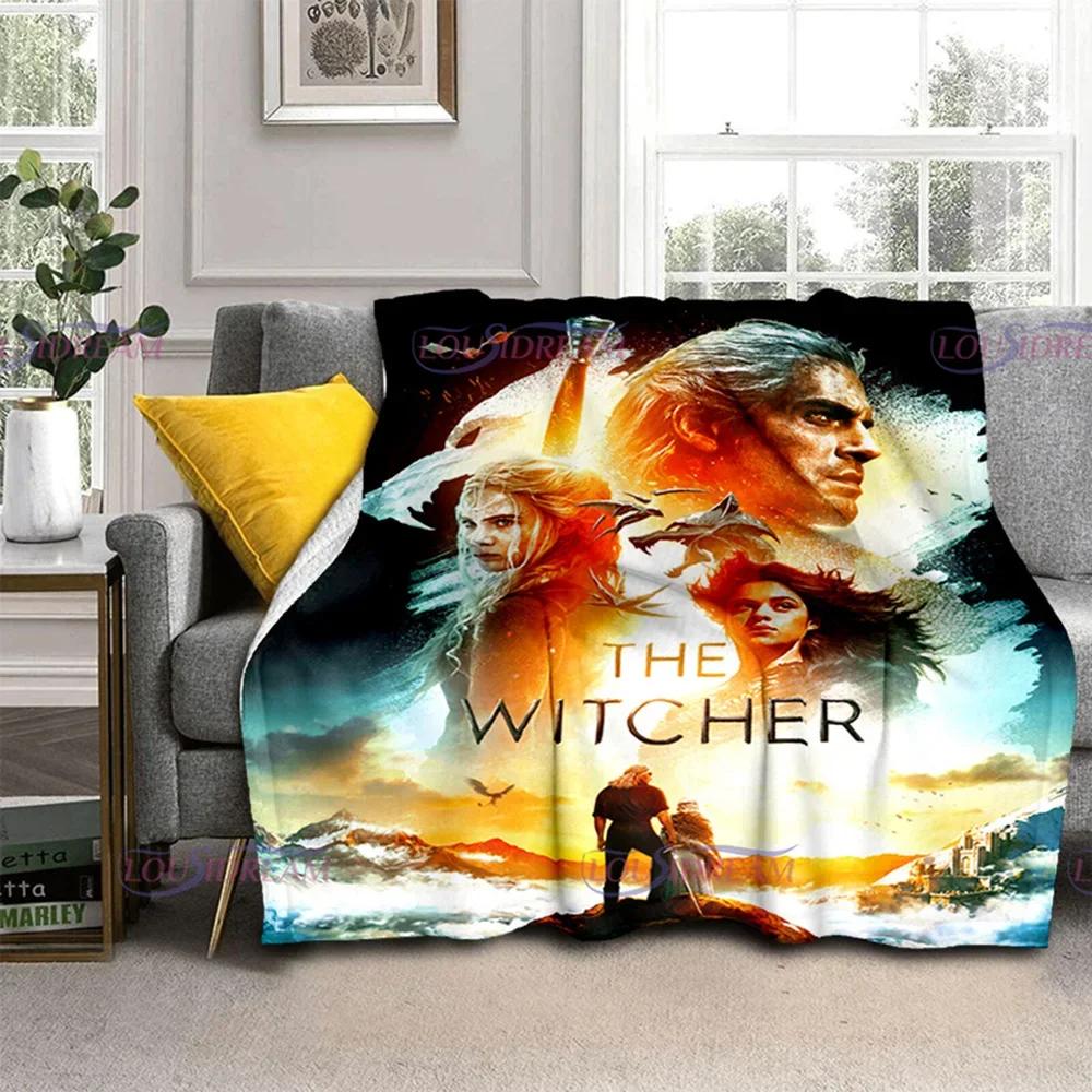 Coperta con Stampa 3D di Lupo Gioco W-Witcher Coperte da Divano per Letti Morbida Calda Coperta Plaid Lupi che Corrono Coperta da Lancio Coperta in Flanella