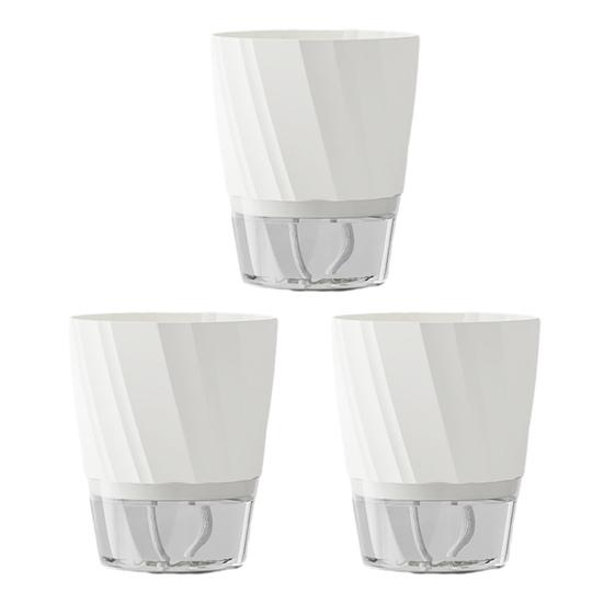 3Pcs Self Watering Pot with Drainage Hole Clear Reservoir Indoor Outdoor Plants Planting