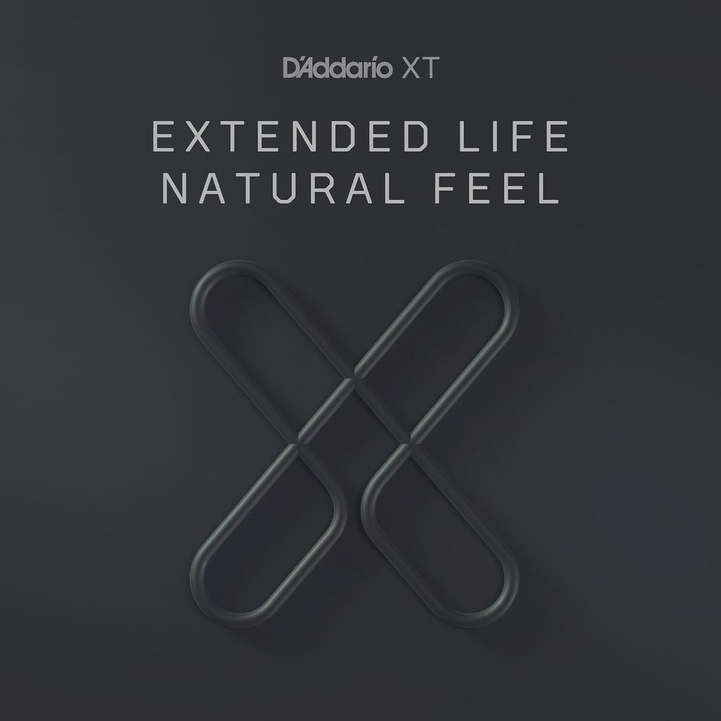 XT Coated Acoustic Guitar Phosphor Bronze D'Addario Strings, Light, .012-.053, XTAPB1253-3P, 3-Pack