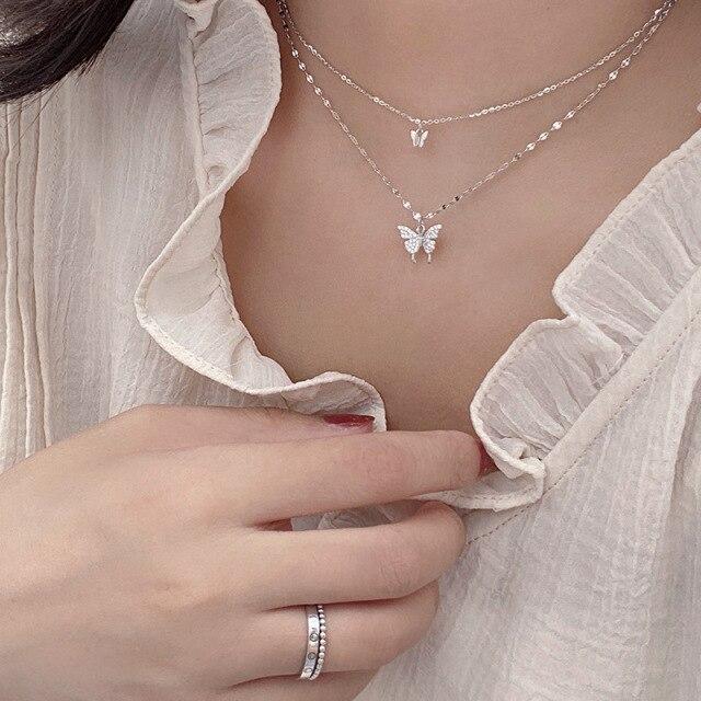 925 Sterling Silver Zircon Pendant Necklace Necklace Women Fashion Jewelry