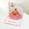 Creative 3D Butterfly Birthday Pop-up Greeting Card with Cake & Envelope