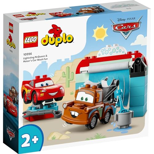 LEGO DUPLO Lightning McQueen and Mater Car Wash Toy, a great gift for birthdays, Christmas, and educational toys for boys and girls ages 18 months, 2