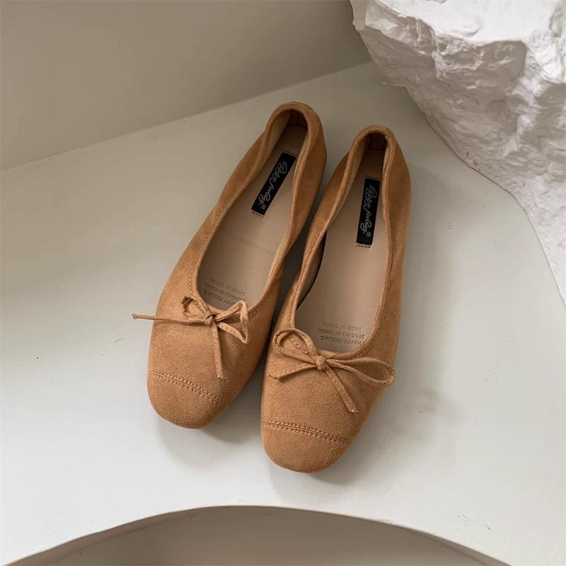 Fashion SUOJIALUN Spring New Women Flat Sheos Fashion Round Toe Shallow Slip On Ladies Ballerinas Shoes Soft Sole Outdoor Ballet Shoes