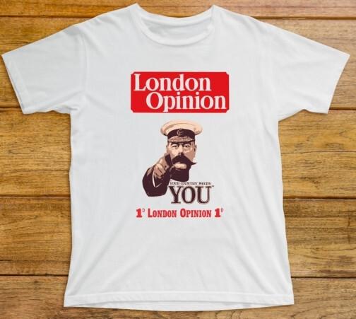 London Opinion Your Country Needs You T Shirt Britain 1914 Kitchener Leete GT122 XL