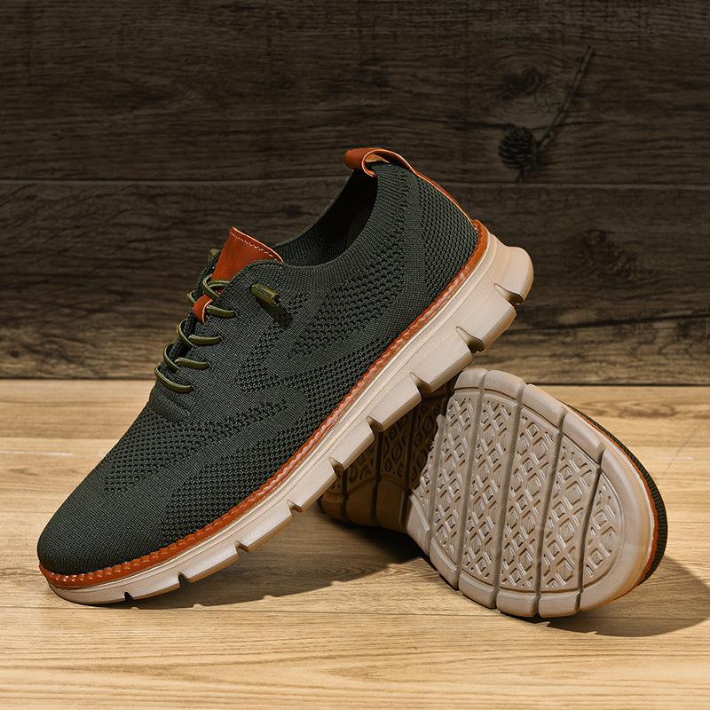 Britischer Stil Sommer atmungsaktive Sneaker Fly-Woven Mesh Schuhe Große Größe Laufschuhe Trendschuhe