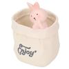 Pen Pencil Holder Desktop Ornament Resin Cute Animal In Grocery Bag Small Succulent Planter for