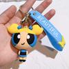 Cute Anime The Powerpuff And Girls Series Key Chain Kawaii Cartoon Role Creativity Backpack Keychain Girls Gift