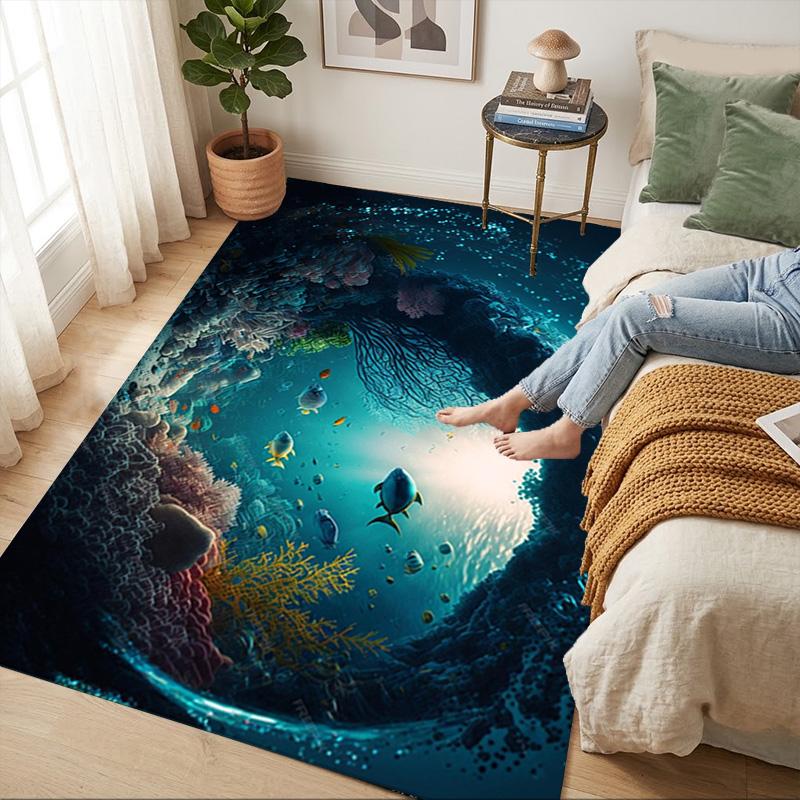 Ocean Life Living Room Nonslip Area Rug Soft Carpet For Bedroom Game Playroom Sofa Office Home Decor Doormat Christmas Gift C9301942