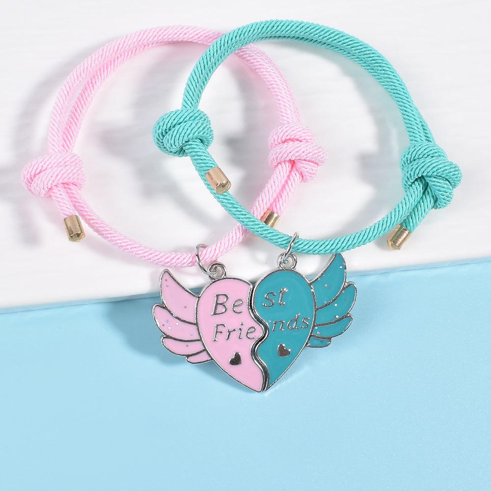 New Letters Best Friends Love Stitching Girlfriends Bracelet Wings
