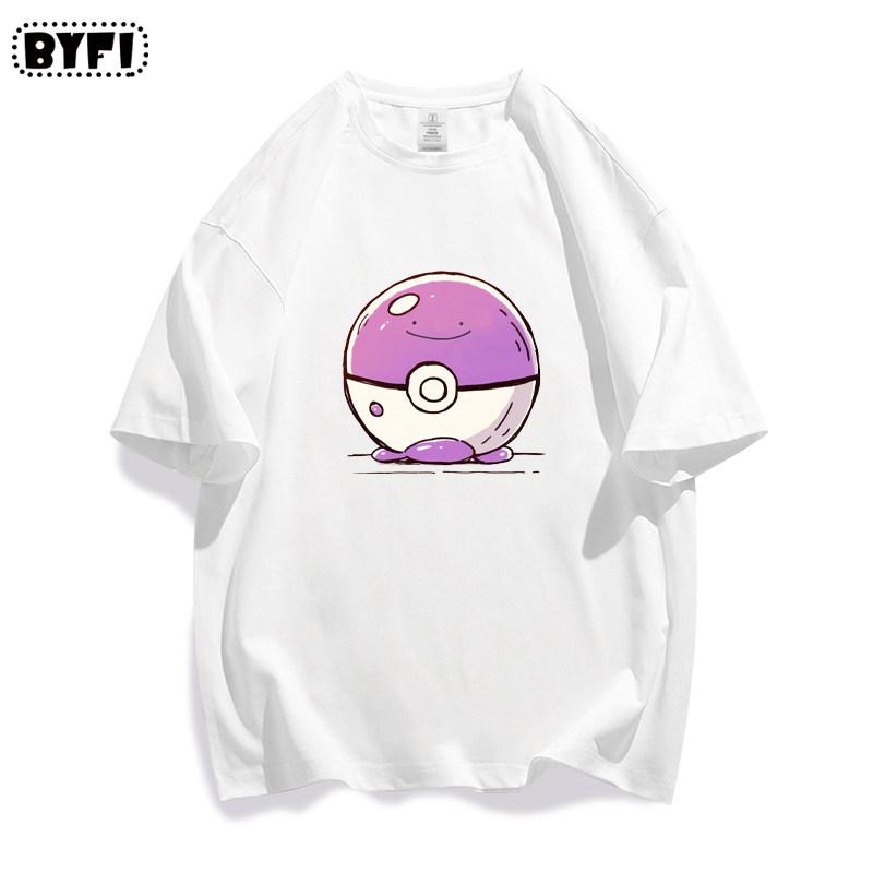 2026 Pikachu Pokémon Poké Ball T-shirt, Kids Loose Casual 100