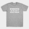 Unisex Fashion TShirt Introverted But Willing To Discuss Skincare Print TShirt Plus Size XS-6XL T-Shirt 100%Cotton Tops O Neck Short Sleeve Tees