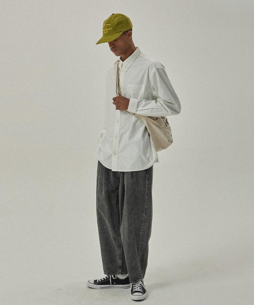 MAGOODGAN Headwear 9313 Corduroy Chain Embroidery Olive Green Ball Cap