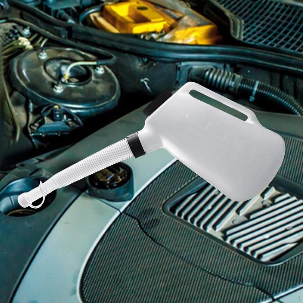 Engine Oil Dispenser Jug with Lightweight Design for Automotive and Motorcycle Use