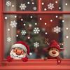 Cartoon Santa Claus Gift Wall Sticker Christmas Electrostatic Glass Windows Decor Decals Bedroom Home Decoration New Year Mural