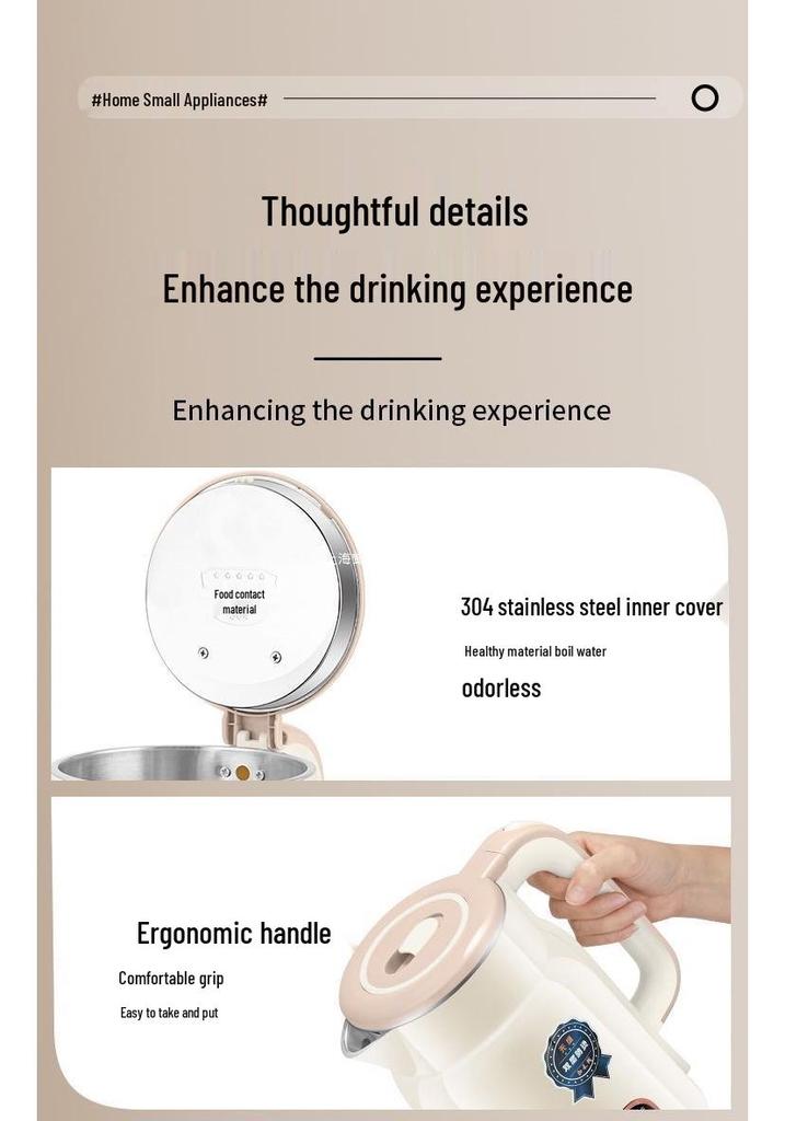 Stainless Steel Electric Kettle, Anti-Scald, Keep Warm, Durable Electric Water Boiler, Genuine Product