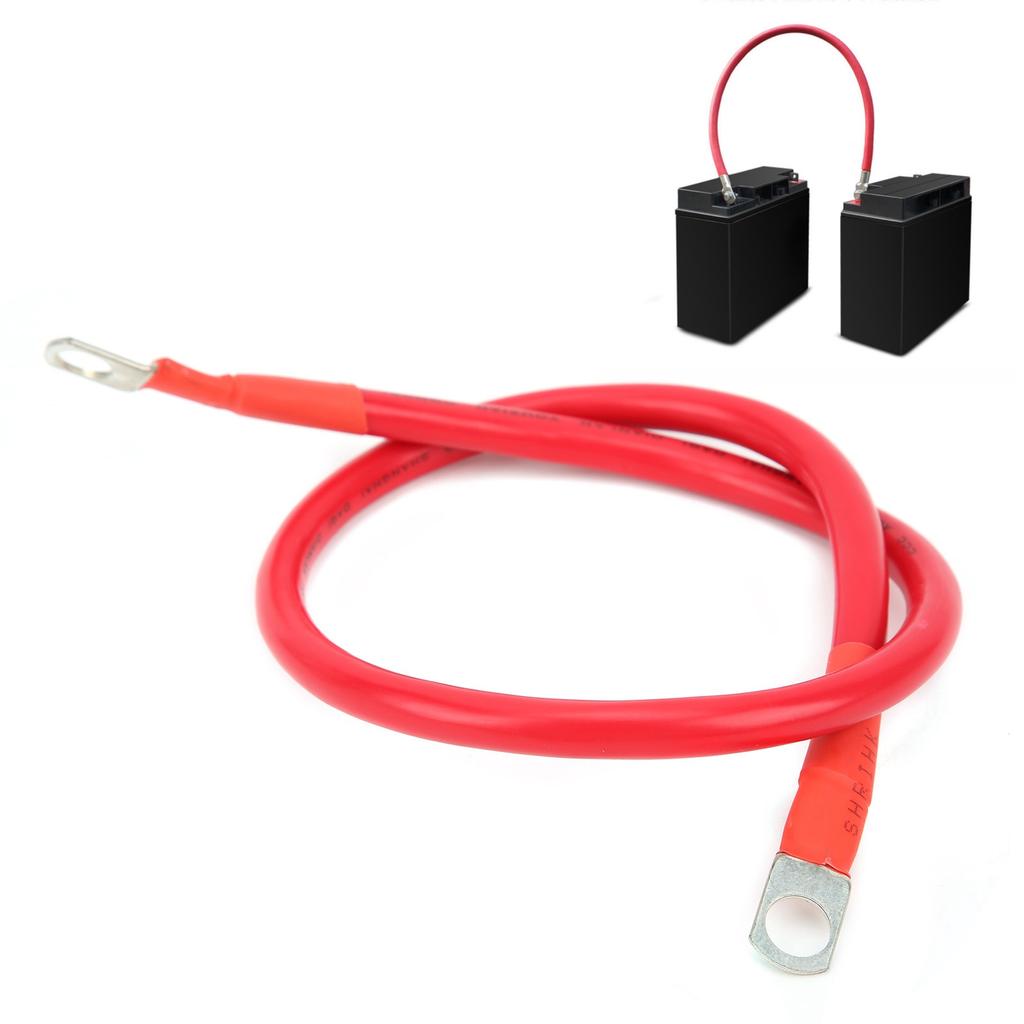 23.6in Ground Wire 4AWG 25mm² 150A High Toughness Earth Cable for Battery Inverter Holder