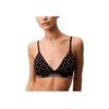 Calvin Klein Comfortable Minimalist Thin Lined Triangle Bra Women Underwear Black QF8257-007