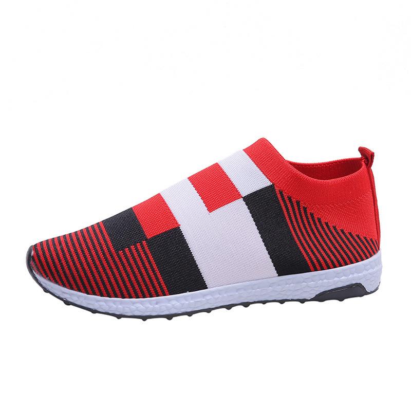 Große Größe neues Paar Fly-Woven Mesh Sport atmungsaktiv Herren- und Damen-Freizeitschuhe