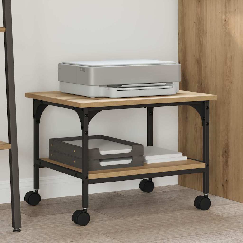Printer Stand Artisan Oak 50 X 40 X 38 Cm Particleboard