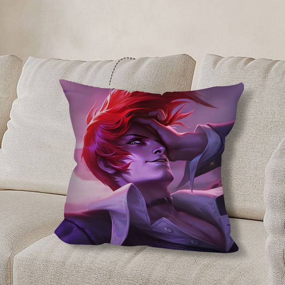 K-King Of F-Fighters cool Pillow Case Square Double-Sided Printing Short Plush Sofa Cushion Cover Bedroom Bedside Pillow