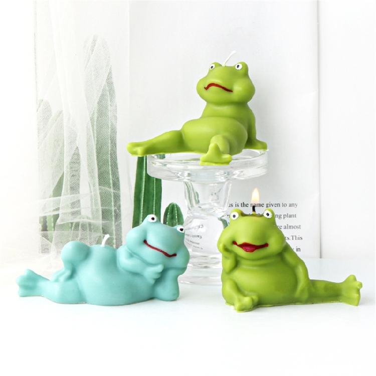 Use Friendly Candle Silicone Frogs Molds Easy Release Frogs Shaped Candle Silicone Molds for Handmade Candle and Soaps