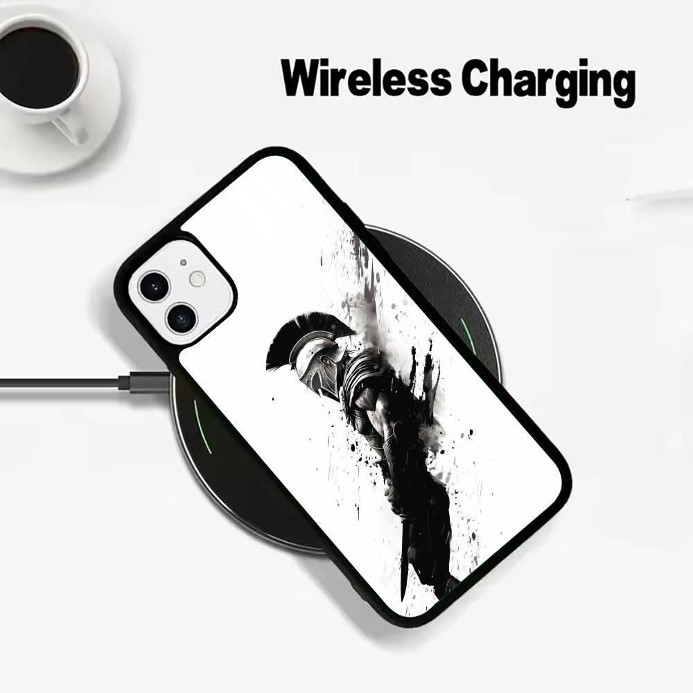 Cool S-Spartan Phone Case For IPhone17 16 15 14 13 12 11 Pro Max 16/15/14Plus Wireless Charger Cover Funda
