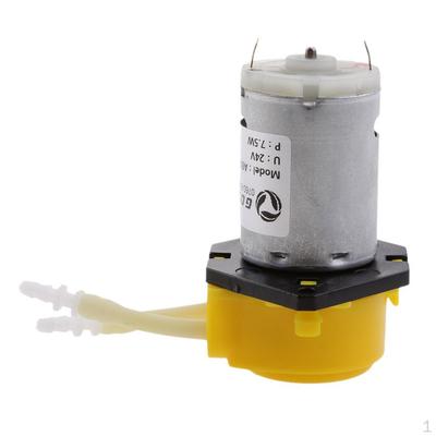 DC 24V Lab Dosing Pump Peristaltic Head Hose Connector Water Liquid 0~100ml/ , Experiment,Food,