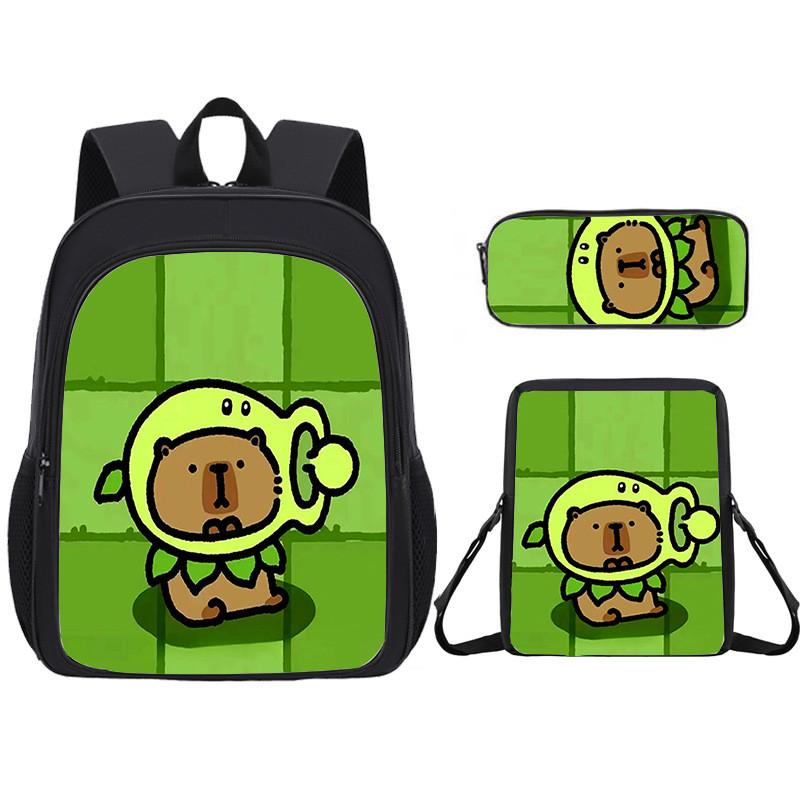 Capybara Kids Backpack And Pen Case With Lightweight Design For School And Day Trips
