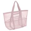 Uxcell Mesh Beach Tote Bag, 1 Piece, 25" X 15" X 8", Upgraded Beach Towel Bag, Waterproof Pool Bag for Beach Vacations and Daily Travel (Light Pink)