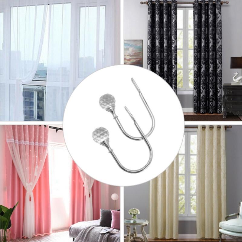 Sostegni per tende in metallo con decorazioni in cristallo Installazione facile