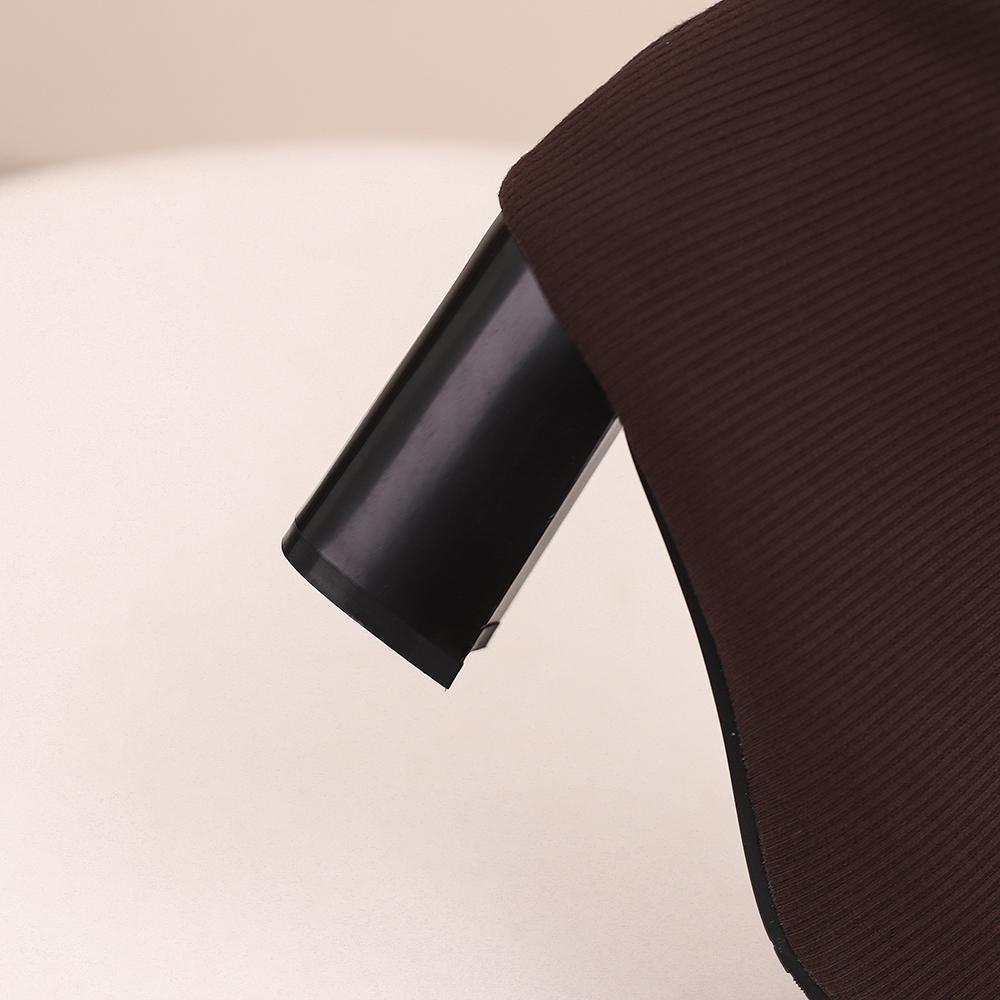 Hnědozelené dámské vysoké boty na podpatku, velká velikost 48