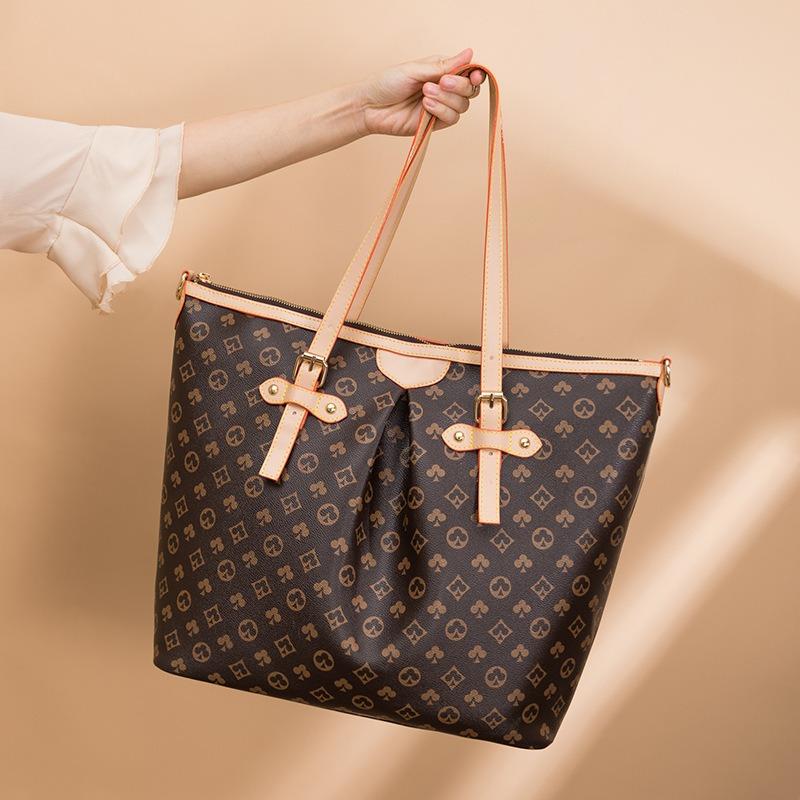 Printed Tote Bag, New Spring and Summer Women's Bag, Retro Large-capacity Temperament Commuter Handbag, Shoulder Bag.