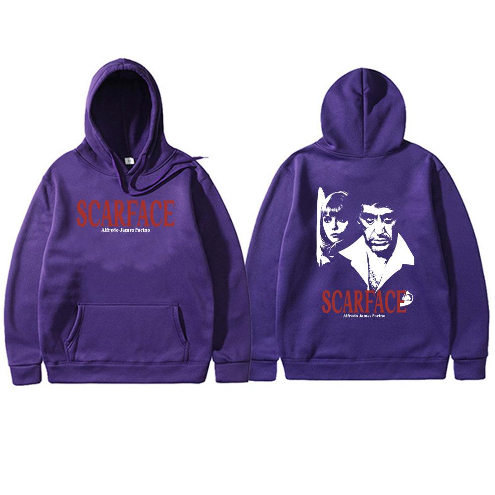 Movie Scarface Al Pacino Graphic Hoodie Vintage Tony Montana Hooded Sweatshirt Men Women Hip Hop Rock Oversized Pullover Hoodies