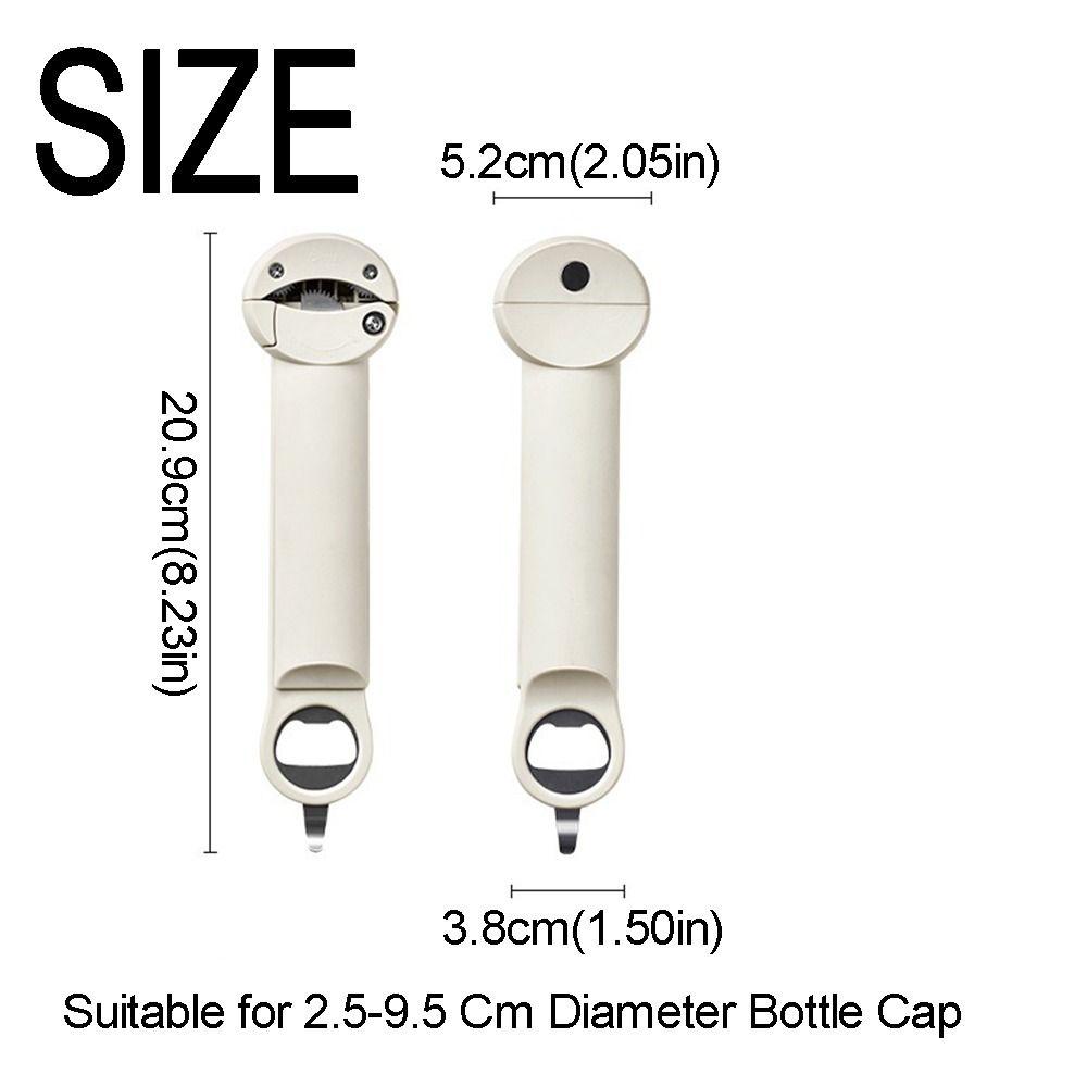 Thickened Handle Telescopic Cap Opener Adjustable Screwer Jar Lid Gripper For Weak Hands