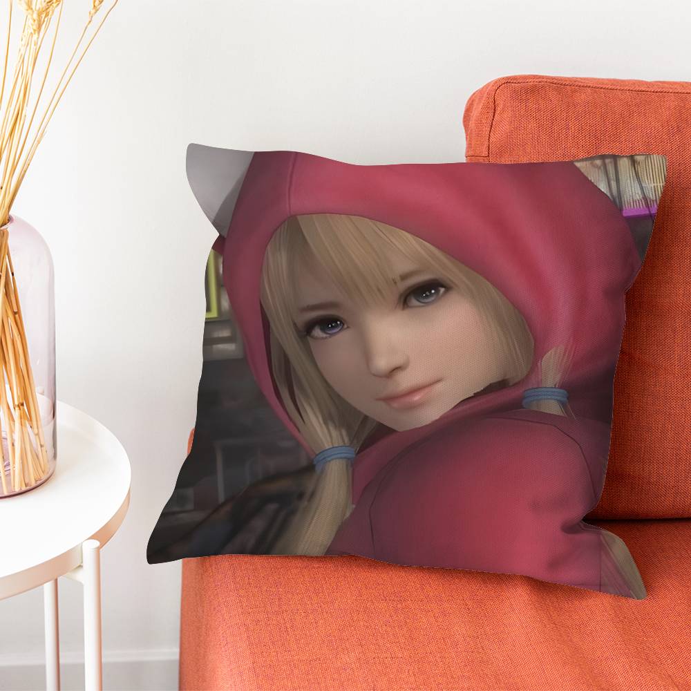M-Marie Rose D-Dead Or Alive Game Pillow Case Plush Fabric Soft Double-Sided Printed Sofa Warm Winter Home Gift Cushion Cover