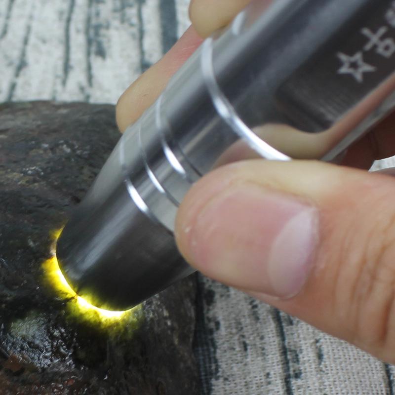 Four-Light Flashlight for Jade & Stone ID: Strong Light for Jewelry & Jadeite, Pro Identification, Blue & Purple Light