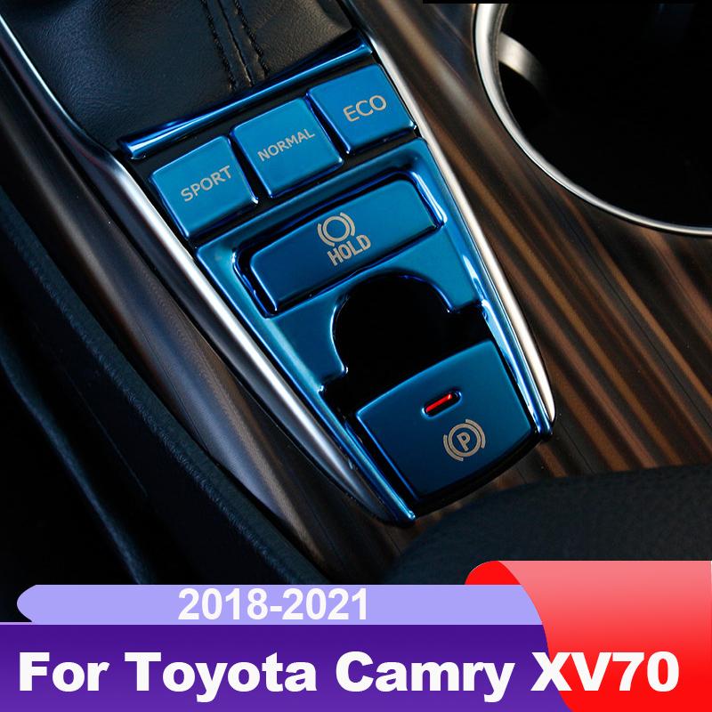 Car Center Console Gear Button Panel Cover Trim for Toyota Camry 2018    70 V70 Xv70 Trd Accessories Auto