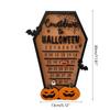 Odliczanie do Halloween drewniana trumna kalendarz adwentowy dynia 31-dniowe Halloween kalendarze odliczające dla dziecka Audt dekory domu