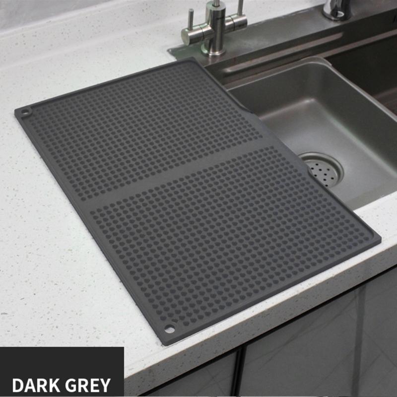 Folding Silicone Dish Drying Mats Offers Space Saving Storage and Easy Cleaning Silicone Texture for Home Cooking Lover