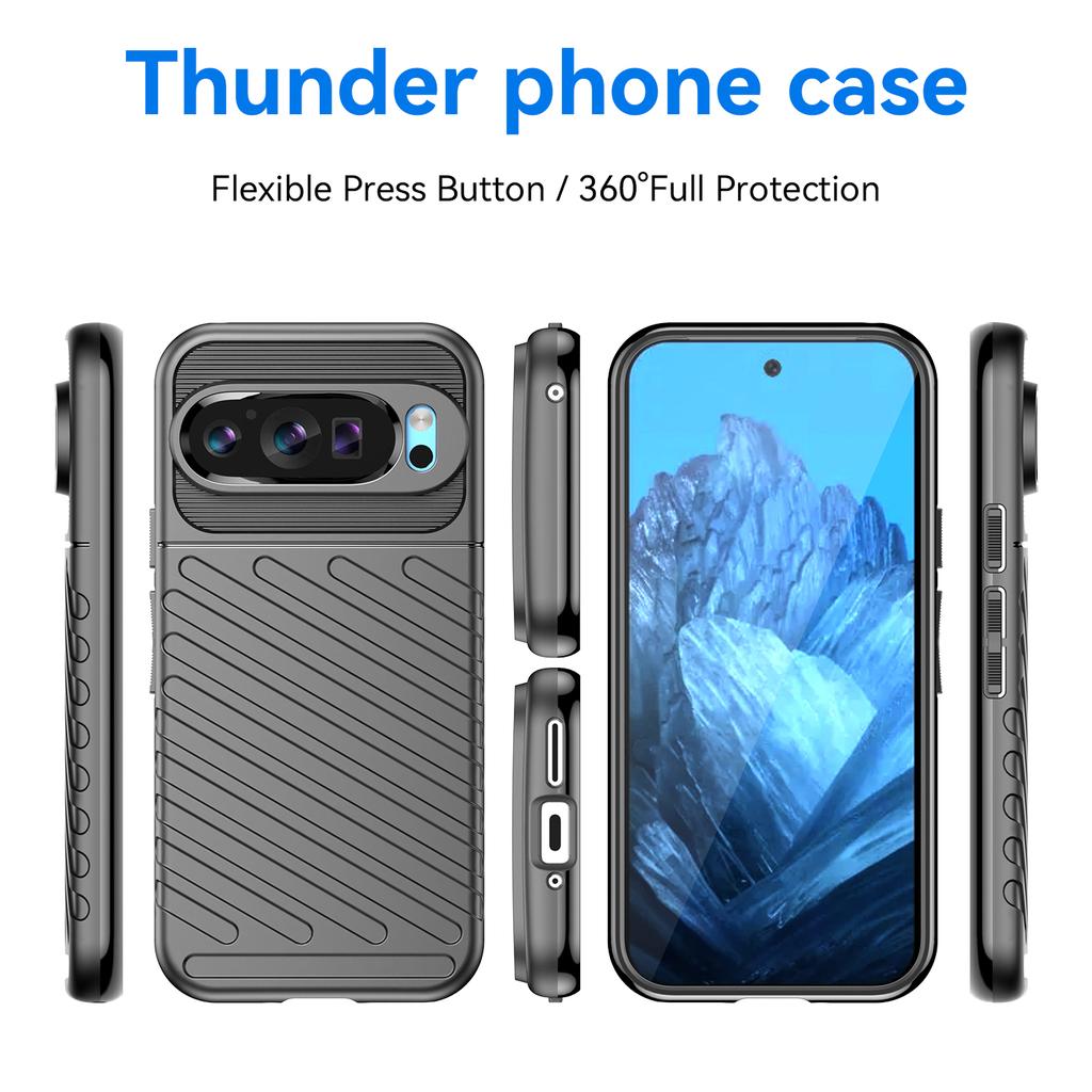 Thunder Series For Google Pixel 9/Pixel 9 Pro Case Anti-Scratch Twill Texture TPU Phone Cover