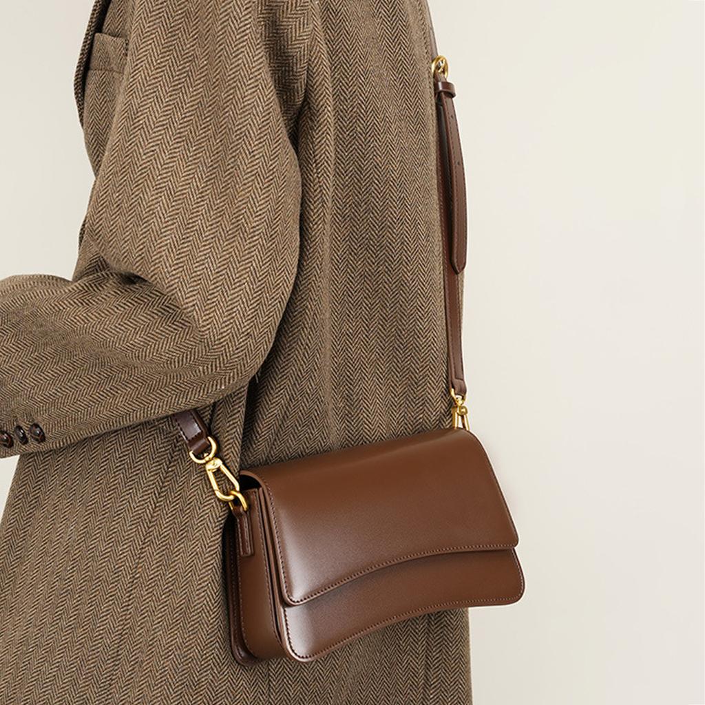 Dámská kabelka přes rameno, módní štípaná kožená kabelka, luxusní taška do podpaží, všestranná crossbody taška