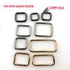 3.8MM Thick Iron Square Ring Buckle for Luggage and Webbing Adjustment