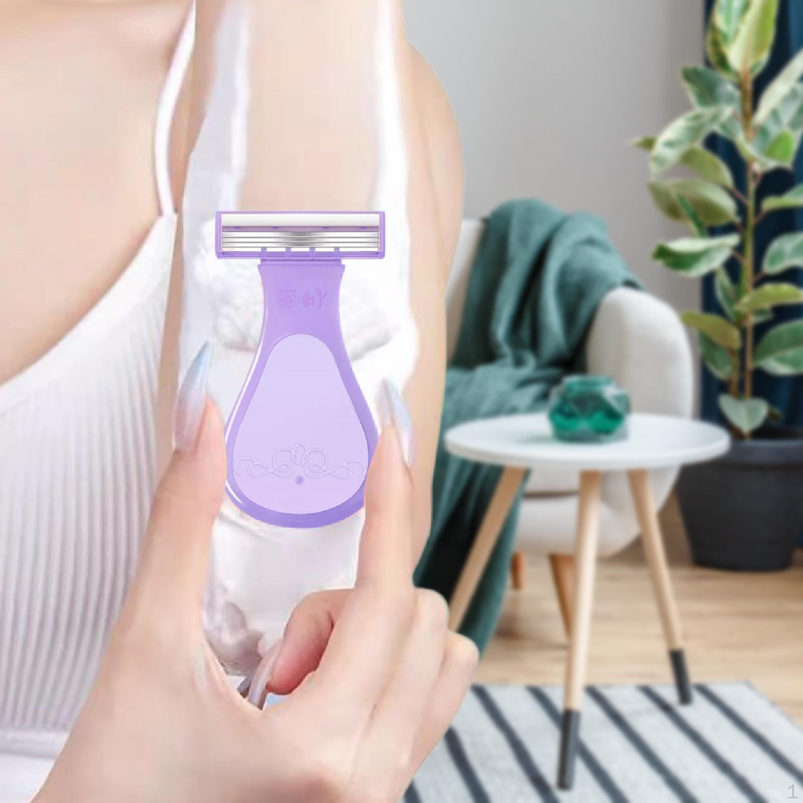 

Ручная бритва для женщин Инструмент для красоты Триммер для удаления волос на теле Спина фиолетовый