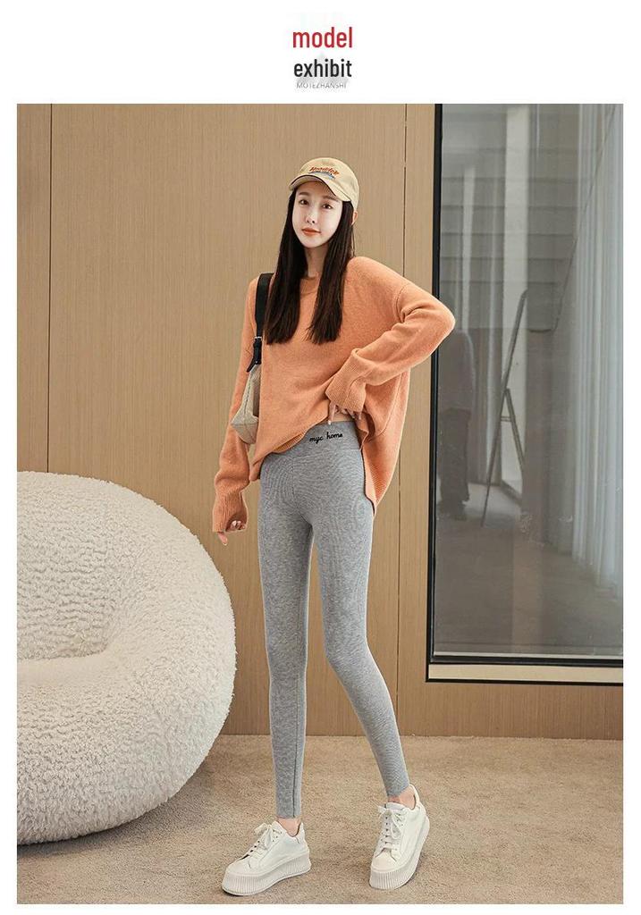 Calças Base Femininas Plus Size com Veludo - Quentes, Petite, Leggings Justas para Outono/Inverno 2025